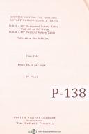 Pratt & Whitney-Whitney-Pratt Whitney 42\" M3019, 30\" M3028, Numeric Rotary Tables Service Manual 1961-30\" M-3028-42\" M-3019-01